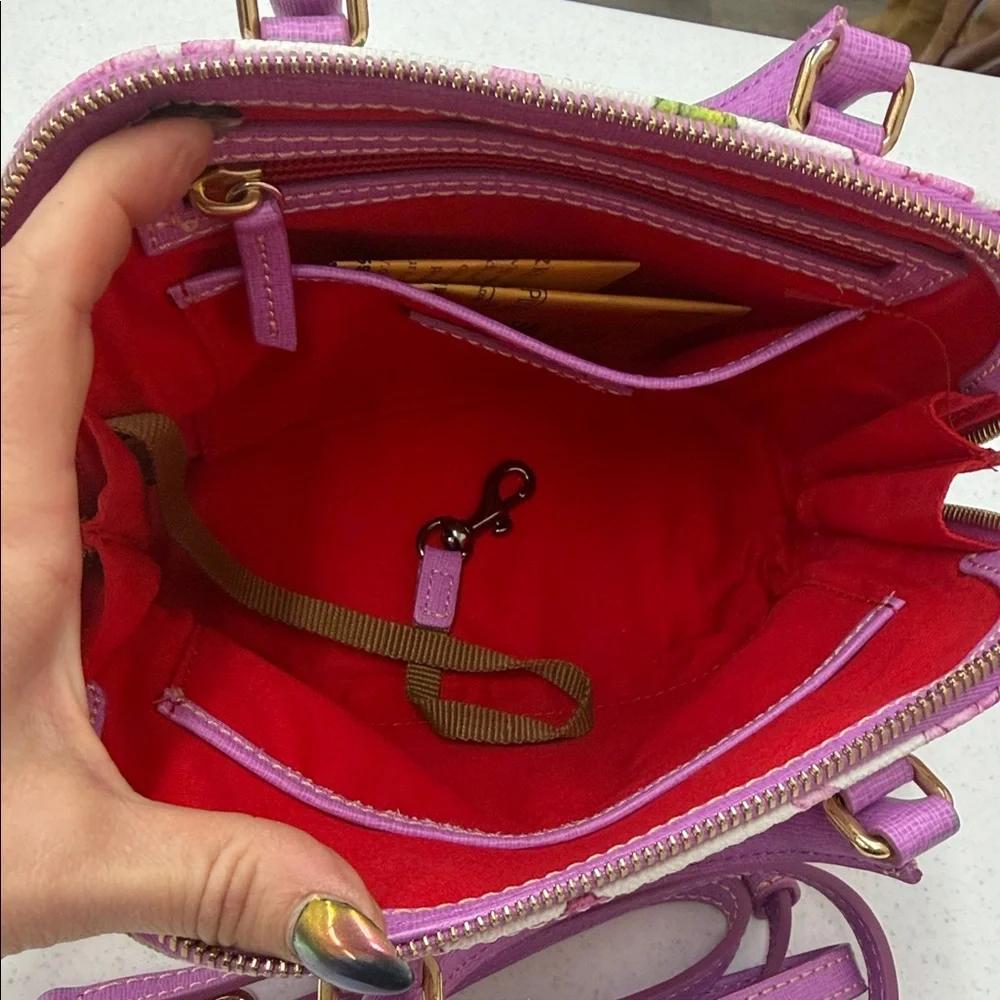 Dooney & Bourke Pink Floral Dome Satchel - Picture 2 of 5